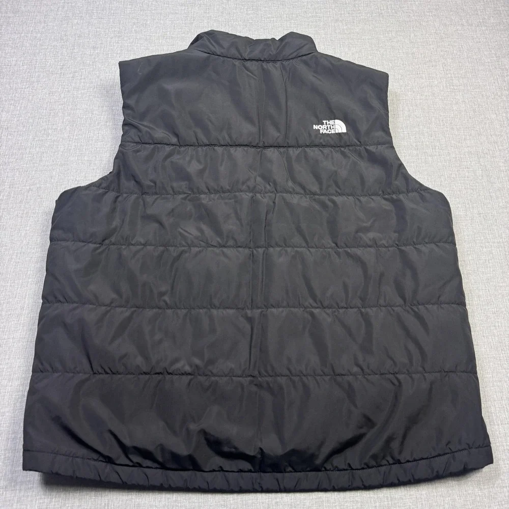The‎ North Face Puffer Vest Mens XL Black Insulated Quilted Full Zip Logo